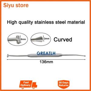 GREATLH Scleral Depressor with Pocket Clip Double-ended Autoclavable Stainless Steel Titanium Alloy Eyelid Health Tools