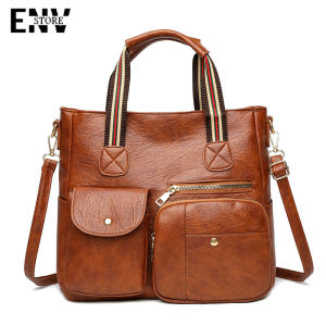 JIVIVIL Của Phụ Nữ New Da Mềm Retro Đơn Giản Đi Lại Một Vai Tote Túi