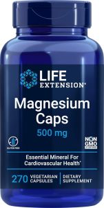 Life Extension Magnesium Caps 500mg 270 Veg Capsules - Broad Spectrum - 3 Mags in 1 Supplement: Oxide Citrate Succinate - Vegetarian