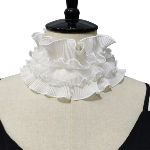 Lace Ruffle Faux Collar Decorative Collar Dress Removable Neck Wrap French Styles Stand Collar for Women Formal Occasion