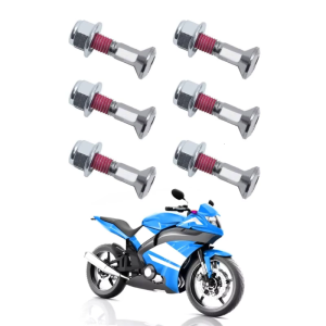 Cho offroads xe máy Xích vít sprocket bu lông m8x30 mạ kẽm khóa mặt bích Nuts Kit phổ Bìa cắm 6 cái