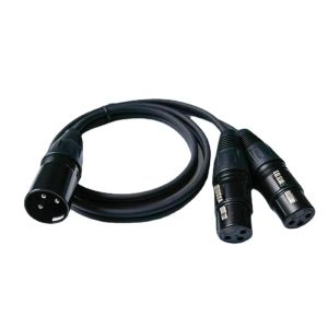 Dây Canon Đực ( XLR ) ra 2 Đầu Canon Cái dài 1m