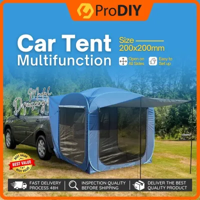Car Tent Outdoor Camping 200 x 200CM Car Shelter Camping Tarp 4 People Suv Tent Portable Pop Up Anti Mosquito Net
