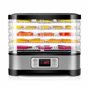 เครื่องอบผลไม้ แบบ 5 ชั้น เครื่องถนอมอาหาร ด้วยลมร้อน อบผลไม้แห้ง เครื่องอบผลไม้แห้ง เหมาะสำหรับการอบผลไม้เช่น กล้วยทุกชนิดอบแห้ง สตรอเบอร์รี หรือการอบเครื่องเทศและเนื้อสัตว์ต่างๆ Food Dehydrator รับประกันหนึ่งปี