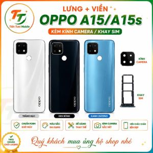 Vỏ lưng + viền oppo A15/A15skèm kính camera