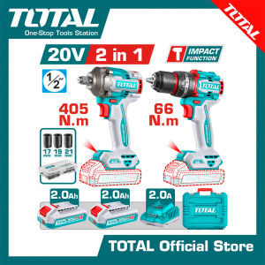 TOTAL Cordless 2 pcs combo kit TCKLI20286