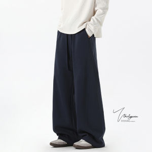 Mens Plain wide leg pant high wasit sport casual korean PANT for men