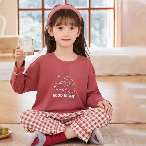 Kids Pajamas Girl Japanese-style Long Sleeve Nightgown Baju Perempuan Korea 休閒睡衣 Pajama Girl