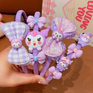 Sweet Cartoon Sanrio Kuromi Headband Headwears Girls Cute Hair Hoop Ornament Headbands Kids Hair Accessories