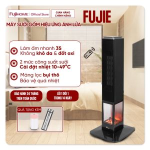 Máy sưởi gốm không khô da FUJIE VH08 2400W quạt sưởi ẩm điều khiển từ xa màng lọc bụi hẹn giờ cài nhiệt độ 10 - 49°C