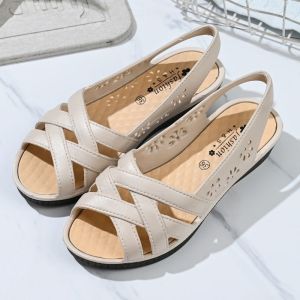 [Free Shipping] WomenS Summer Sandals With A Soft Sole Wedge Heel And Mid-Heel Design Featuring A Non-Slip And Wear-Resistant Sole A Stylish Appearance A Comfortable Platform Sole And A Versatile Ultra-Soft Feel