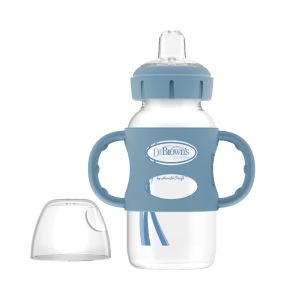 Dr. Browns F. Bottle 9oz/270ml PP Wide-Neck Options+ Sippy Spout Bottle w/silicon Handles