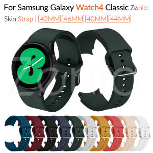 Zenia 20mm Skin-friendly Replacement Original official Color buttons Silicone Watch Strap for Samsung Galaxy Watch 3 4 5 Pro Classic LTE Bluetooth 40mm 41mm 42mm 44mm 45mm 46mm Watch4 Watch3 Watch5 Accessories Wristband Bracelet Sport Smart Watch