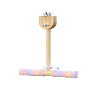 NCNC Chống mài mòn Xích đu gỗ cho vẹt Chống cắn Mạnh mẽ Cây đu quay cho vẹt Di động Tay cầm thoải mái Trang trí lồng chim dành cho vẹt và vẹt đuôi dài