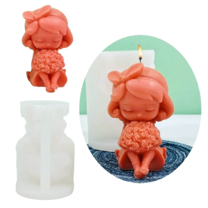 Girls Silicone Mold Lovely Little Girl Mould Handmade Scented Making Mold Soap Mould DIY Candy Decoration