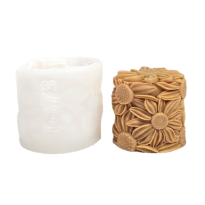 Silicone Mould Flowers Scened Molds Cylindrical Ornament Molds Soap Molds Casting Molds for Table Decoration