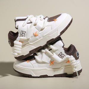 CODSepatu roti sepatu putih baru perempuan tinggi sukan meningkat kasut kasut papan tebal biasa dan beragam