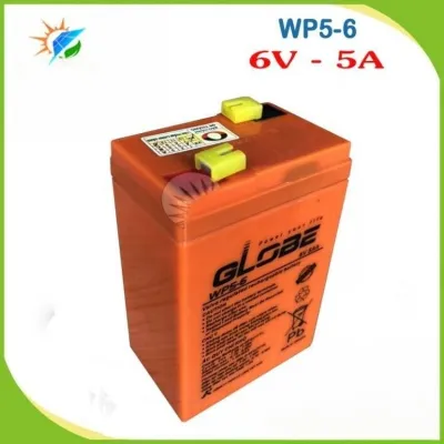 ẮC QUY KHÔ kín khí Globe 6V- 5Ah (WP5-6) Dùng cho xe điện trẻ em đèn tích điện quạt tích điện.