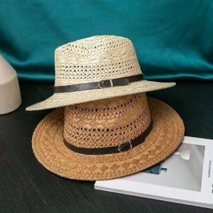 หมวกฤดูร้อนใหม่สำหรับผู้หญิง หมวกกันแดด หมวกกันแดด หมวกฟางระบายอากาศแบบกลวง หมวกชายหาด หมวกกลางแจ้ง