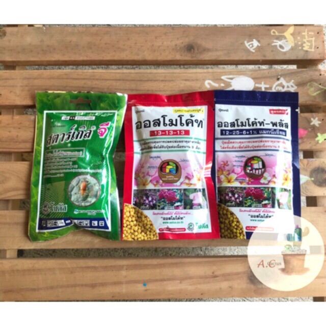 ชุดออสโมโค้ท สูตรเร่งดอก สูตรเสมอ และสตาร์เกิลจี กำจัดแมลง