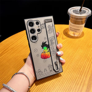 Ốp điện thoại cho Samsung laser Galaxy s25ultra s24ultra s23ultra s22ultra với thiết kế dây đeo cổ tay Dragon Ball kakarotto/Son Goku mô hình