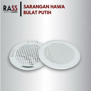 100PCS Sarangan Lubang Hawa Lemari Dapur Kitchen Sepatu Bulat Plastik Putih