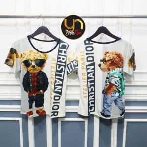 Atasan Kaos Wanita Gambar New Bear