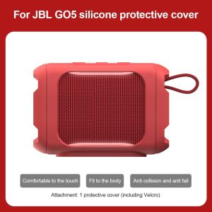 INTOONE Shockproof Silicone Cover Case Dirt-proof Portable Carrying Case  Soft Protective Cover for JBL GO5 Bluetooth Speaker Speaker Accessories