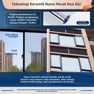 Stiker Jendela Dan Kaca Film Stiker Kaca Film Perspektif Tunggal Anti-intip Isolasi Panas Anti-ultraviolet