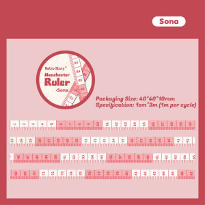 INS Creative Retro Ruler Tape Measure Pattern Washi Tape Sticker Roll DIY Decorations Journal Scrapbooking Labels