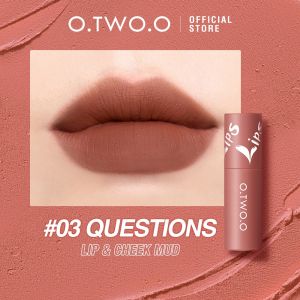 O.TWO.O Velvet Matte Liptint Lip & Cheek Mud Lip Gloss Lipstick