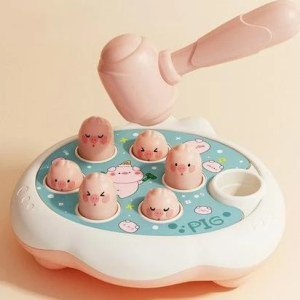 Duck/Frog/Pig Baby Toy Montessori Learning Game Educational Puzzle Gift for 12 24 Months Toddler Boy/Girl with Hammer