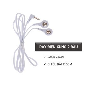 Dây massage điện xung dùng miếng dán điện cực dạng nút bấm binhduongshop