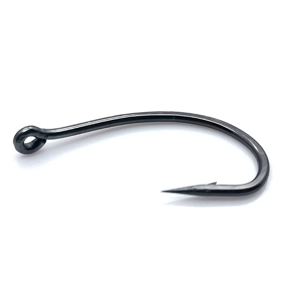 Flattened Sharped Barbed Hooks Curve Shank Hooks Barbed Fish Hook