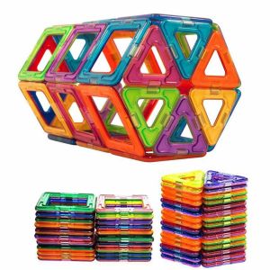 [READY STOCK]50 / 100Pcs 3D DIY Magnetic Building Blocks Tile Sets Children Kids Educational Toys Sets Magnetic-toys