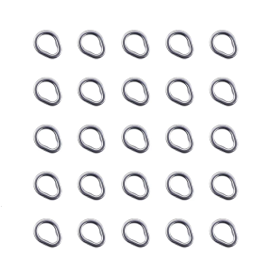 25Pcs Stainless Steel Split Rings Fishing Lures Connectors Pear shape Solid Fishing Rings Fishing Accessories Enduring
