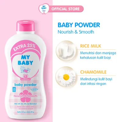 My Baby Bedak Bayi Pink 450gr - MYBABY Powder Sweet Floral 450 gr