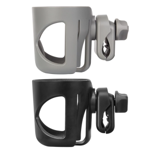 ที่วางแก้วรถเข็นเด็กอเนกประสงค์ที่วางกระบอกน้ำอุปกรณ์ใส่ขวดหนีบปรับได้สำหรับเครื่องดื่มและถ้วยกาแฟ