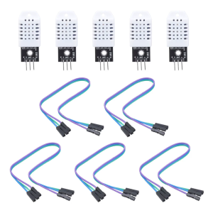 5 Pack Precise Temperature Humidity Sensors Plastic Temperature Humidity Module Easy to Use for Develope Raspberry