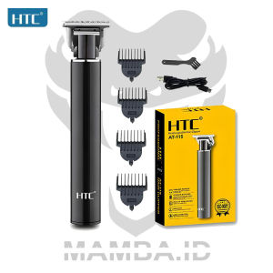 HTC AT-115 Alat Cukur Electric Hair Clipper ALL- METAL Men USB Cordless Professional Hair Trimmer