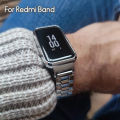 Dây đeo cho Xiaomi Mi Band 8 Active vòng đeo tay bằng thép không gỉ cho Xiaomi Band 8 Active đồng hồ thông minh phụ kiện thay thế cho đồng hồ đeo tay. 