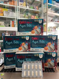 Calci nano Aqua Beta Viên Uống Bổ Sung Calci cho người lớn và trẻ em giúp chắc xương giảm tê bì chân tay - Hộp 30 viên
