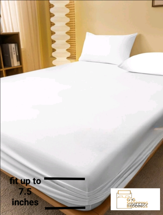 1 Pcs Fully Garterized Hotel Quality Plain Bedsheet ONLY Single ...