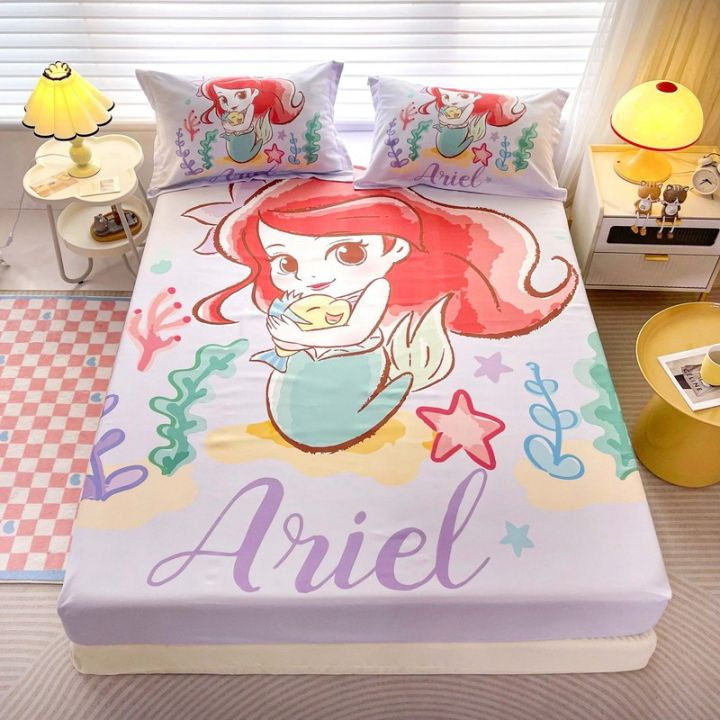 Dansunreve%20Elsa%20Fitted%20Sheet%20Disney/Marvel%20Series%20Snow%20White%20Bedsheet%20Single/Queen/King%20Cartoon%20Mattress%20Protector%20-%20Image%2010