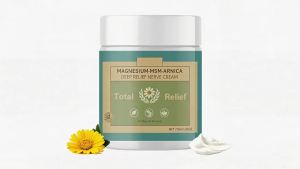 Total Relief Magnesium Soothing Cream with ArnicaMSNMenthol Fast Absorbing Natural Joint Soothing Moisturizer for Hands Feet Knees Neck & BackWaistMuscles 120g/4.23oz