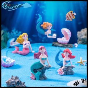 【dipao】 4Pcs Kawaii Reef Mermaid Doll Fish Tank Aquarium Decorations Ornaments Home Decor Cute Cake Topper Toy Gift DIY Decoration