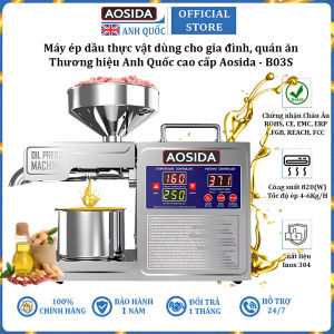 Máy ép dầu thực vật gia đình chuyên nghiệp thương hiệu Anh Quốc cao cấp Aosida B03S - Hàng Nhập Khẩu (Bảo Hành 12 Tháng)
