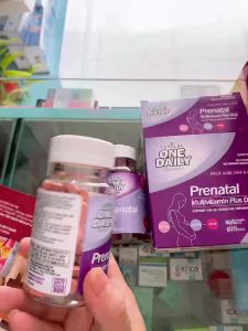 Viên uống bổ bầu Prenatal Multivitamin Plus DHA 21st cent hộp 2lọ *60viên - bổ sung dha từ nguồn axit béo dầu cá omega 3 hỗ trợ phát triển não bộ mắt và hệ thần kinh trung ương của bé ngăn ngừa chuyển dạ sinh non giảm nguy cơ tiền sản giật cho mẹ
