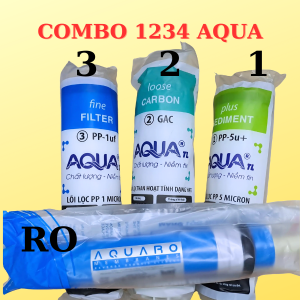 Combo lõi Aqua 1234 (gồm lõi 123 và màng RO)