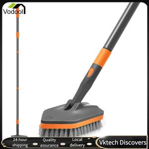【Vodool】 Shower Cleaning Brush with Long Handle Non-Scratch Cleaning Brush Detachable for Pool Carpet Wet Room Wooden Floors Kitchen